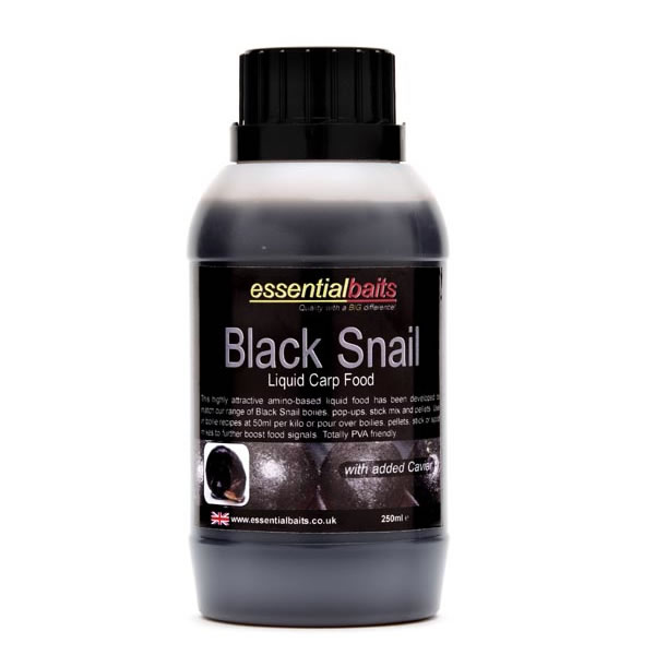 Black Snail Liquid Carp Food van Essential Baits