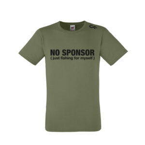 Shirt No Sponsor olive - CarpFeeling webshop