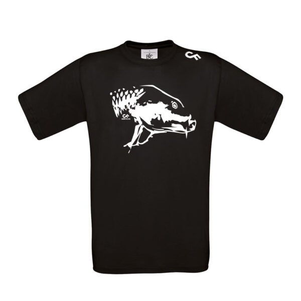 Shirt Karperkop zwart- CarpFeeling webshop
