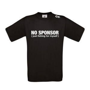 Shirt No Sponsor zwart - CarpFeeling webshop